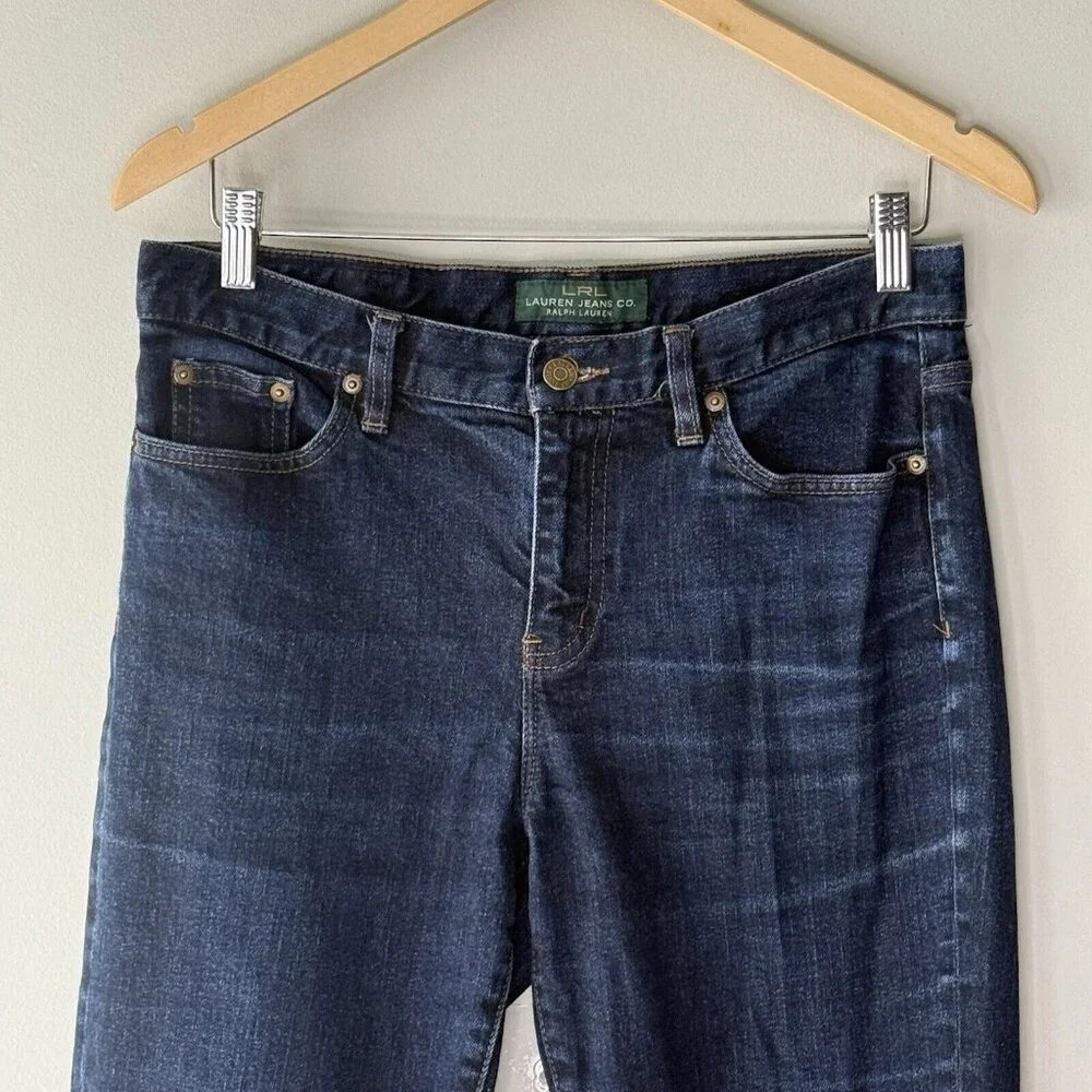Lauren Ralph Lauren Classic Bootcut Straight Leg Jeans Women’s Sz 6 Dark Classic - Picture 2 of 10